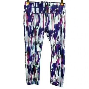 Athleta Hail Storm Sonar Cropped Leggings Capri Size S Multicolor